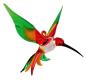 Preview: Hängevogel, Kolibri (rot-gelb-grün)